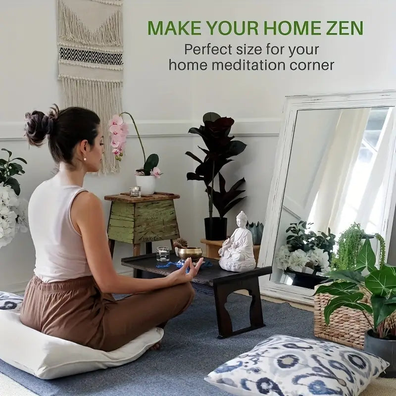 Meditationstisch - Japanischer minimalistischer Altar Chabudai Kaffee & Tee niedriger Bodentisch